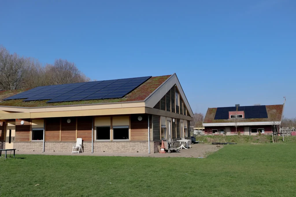 Renovated roofs with moss sedum in Vlaardingen (second and first clubhouses)