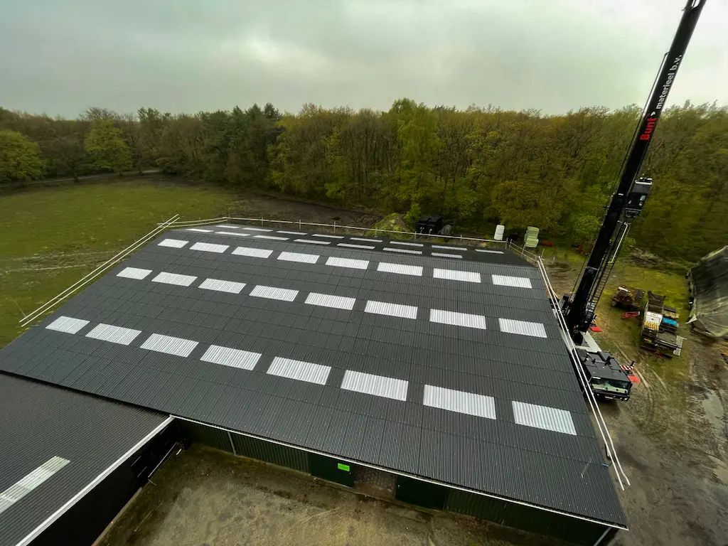 Newly fitted roof in Westerbork